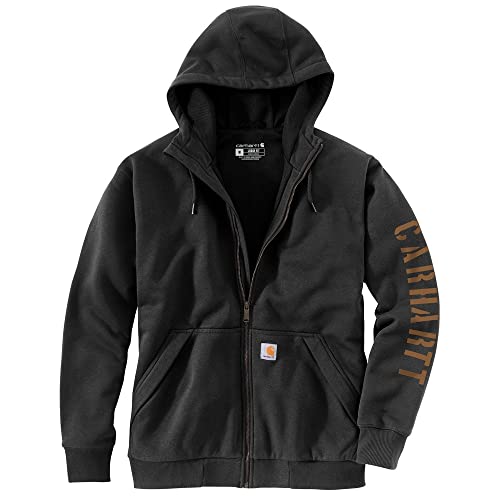 Carhartt Men's Big & Tall Rain Defender Loose Fit Fleece-Lined Logo Graphic Sweatshirt, Black, Large/Tall von Carhartt