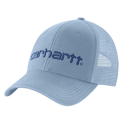 Carhartt Men's Canvas Mesh-Back Logo Graphic Cap, Alpine Blue, OFA von Carhartt