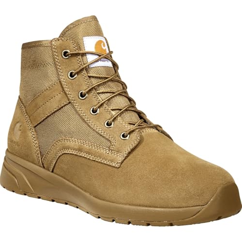 Carhartt Men's Force 5" Lightweight Sneaker Boot Soft Toe Ankle, Coyote Suede, 9 Wide von Carhartt