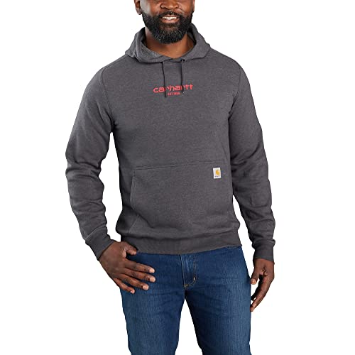 Carhartt Men's Force Relaxed Fit Lightweight Logo Graphic Sweatshirt, Carbon Heather, Large von Carhartt