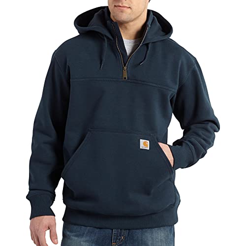 Carhartt Men's Rain Defender Paxton Heavyweight Hooded Zip Mock Neck Sweatshirt,New Navy,XXX-Large von Carhartt