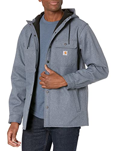 Carhartt Men's Rain Defender Relaxed Fit Heavyweight Hooded Shirt Jacket, Bluestone Heather, X-Large von Carhartt