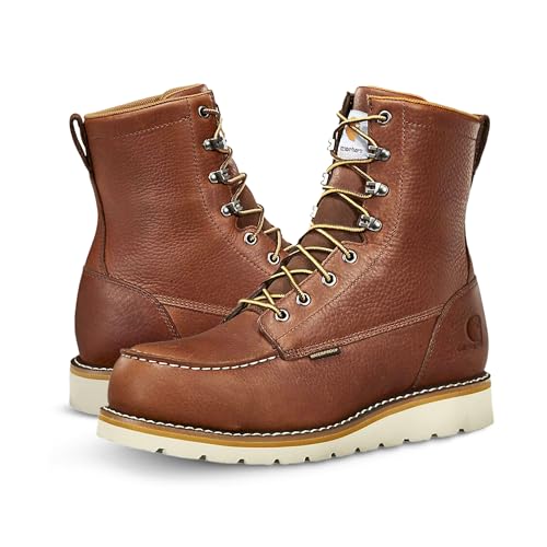 Carhartt Men's WP 8" Moc Steel Toe Wedge Work Boot Construction, Red Brown, 11 Wide von Carhartt