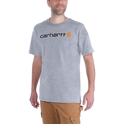 Carhartt Core Logo T-Shirt S/S - T-Shirt, heather grey 034, XXL von Carhartt
