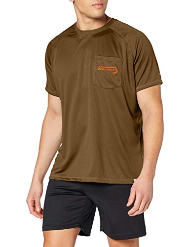Carhartt Herren Force® Kurzärmliges Mit Angel-grafik T-Shirt, Militär-olivgrün, L EU von Carhartt