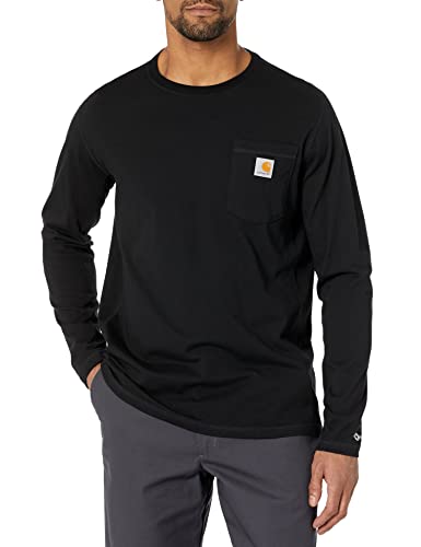 Carhartt Herren Force® Relaxed Fit, mittelschweres, kurzärmliges Pocket T-Shirt, Schwarz, M von Carhartt