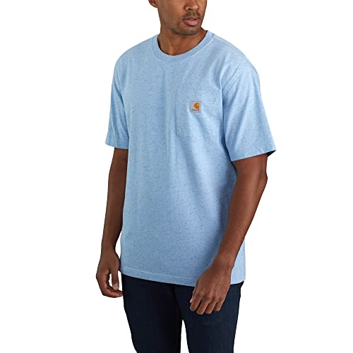 Carhartt Mens Loose Fit Heavyweight Short-Sleeve Pocket T-Shirt (Big & Tall) Powder Blue Nep5X-Large von Carhartt