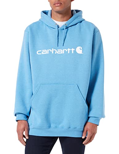 Carhartt Herren Loose Fit, mittelschweres Logo-Graphic Sweatshirt, Lagunenblau meliert, XS von Carhartt