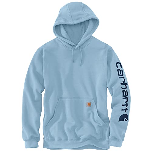 Carhartt, Herren, Weites, mittelschweres Sweatshirt mit Logo-Grafik auf dem Ärmel, Moonstone, L von Carhartt