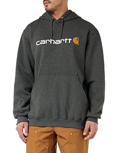 Carhartt, Herren, Weites, mittelschweres Sweatshirt mit Logo-Grafik, Anthrazit meliert, L von Carhartt