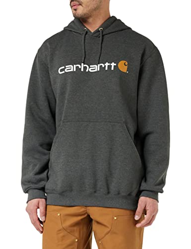 Carhartt, Herren, Weites, mittelschweres Sweatshirt mit Logo-Grafik, Anthrazit meliert, S von Carhartt