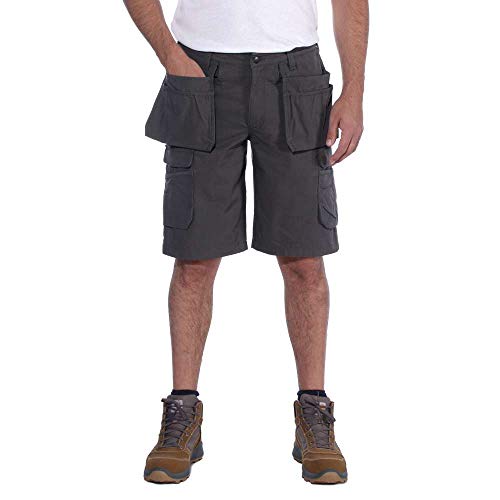 Carhartt Herren Rugged Flex® Relaxed Fit Ripstop Cargo-Arbeitsshorts mit Mehreren Taschen, Shadow, W34 von Carhartt