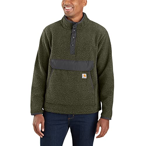 Carhartt Herren Relaxed Fit Fleece Pullover Fleecejacke, Basilikum Heather, M von Carhartt