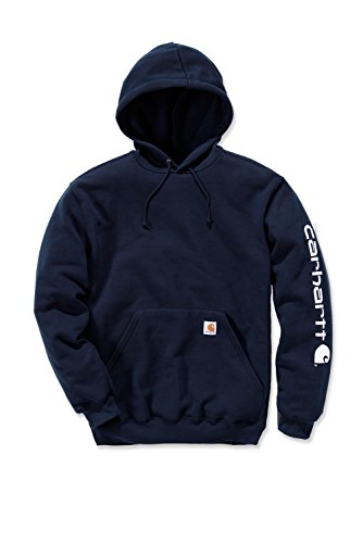 Carhartt Midweight Signature Sleeve Hoodie Logo - Kapuzenpullover (M, dunkelblau) von Carhartt