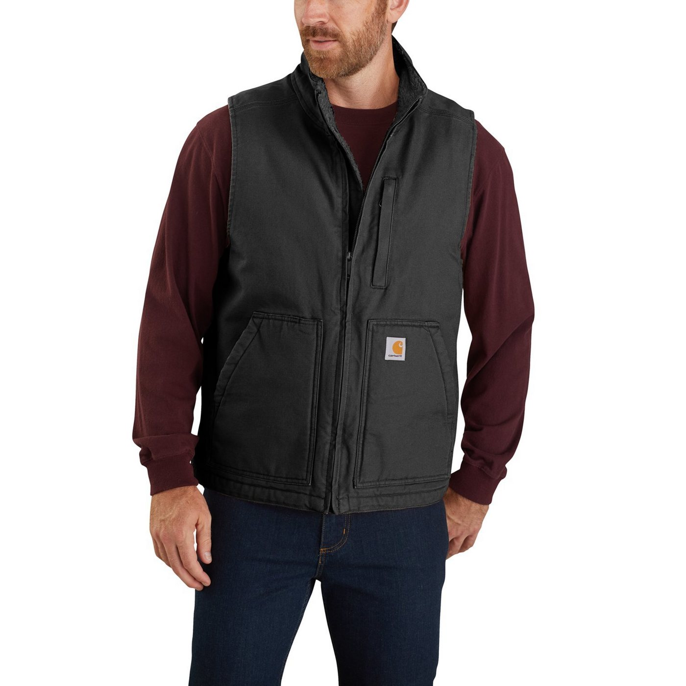 Carhartt Plüschweste WASHED DUCK LINED MOCK NECK VEST (1-tlg) von Carhartt