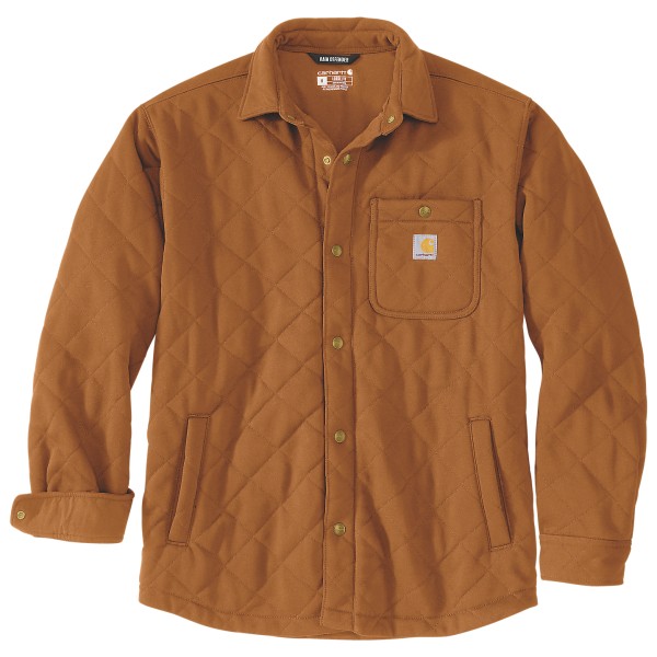 Carhartt - Quilted Snap Front Shirt Jacket - Freizeitjacke Gr S braun von Carhartt