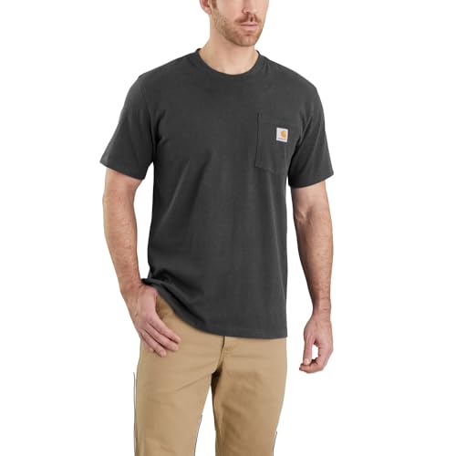 Carhartt Herren K87 Pocket S/S T-Shirt T-Shirt, Carbon Heather, S von Carhartt