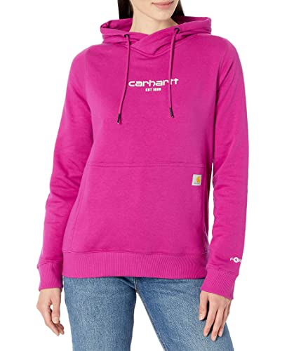 Carhartt Relaxed Fit Lightweight Graphic Hooded Sweatshirt, Farbe: Magenta Agate, Größe: XS von Carhartt