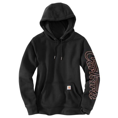 Carhartt Relaxed Fit Rain Defender Kapuzen-Sweatshirt mit Promo-Grafik Damen Schwarz XL von Carhartt