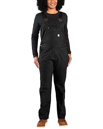 Carhartt Rugged Flex® Damen-Latzhose aus Segeltuch, lockere Passform, Schwarz, Large von Carhartt