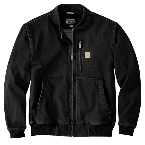 Carhartt Rugged Flex Duck Herren-Bomberjacke mit lockerer Passform, Schwarz, XL von Carhartt
