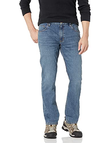 Carhartt Unisex Rugged Flex Relaxed Fit Low Rise 5-Pocket Tapered Jeans, Arcadia, 32W / 32L EU von Carhartt