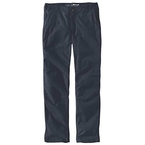 Carhartt Rugged Flex Straight Fit Arbeitshose aus Segeltuch mit 5 Taschen, konisch zulaufend, Herren Blau W32/L30 von Carhartt