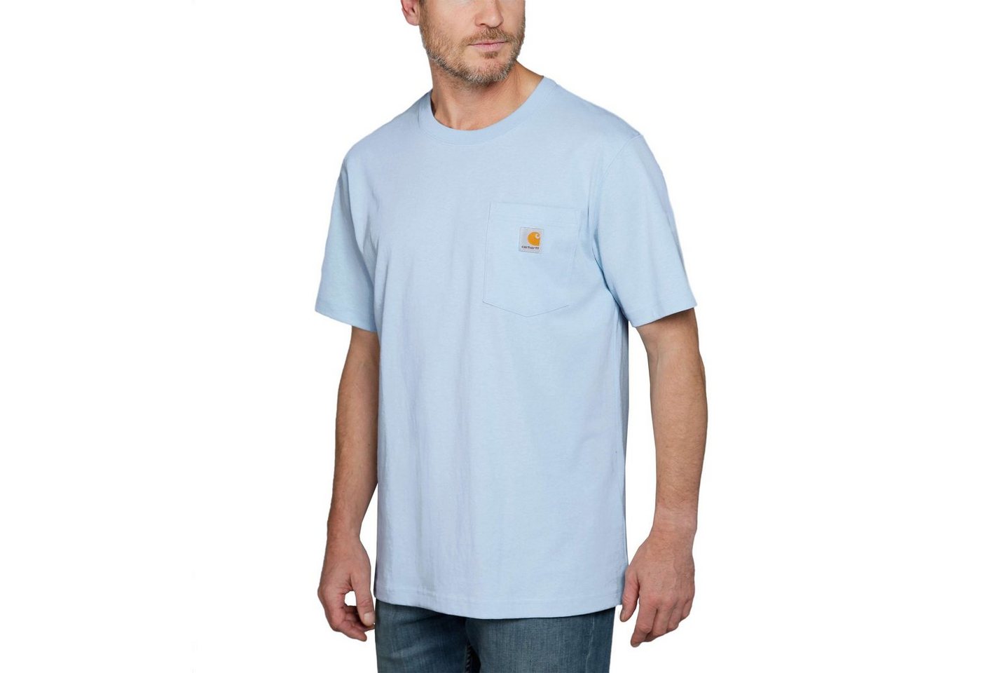 Carhartt Rundhalsshirt Carhartt K87 POCKET S/S T-SHIRT 103296 (1-tlg) Brusttasche mit Logo von Carhartt