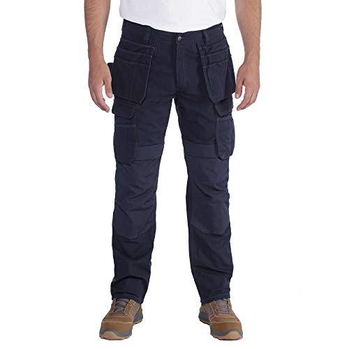 Carhartt Steel Rugged Flex Relaxed Fit Doppelfront-Cargo-Arbeitshose mit Mehreren Taschen, Herren, Blau, W40/L32 von Carhartt
