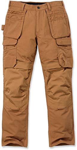 Carhartt Steel Rugged Flex Relaxed Fit Doppelfront-Cargo-Arbeitshose mit Mehreren Taschen, Herren, Braun, W38/L32 von Carhartt