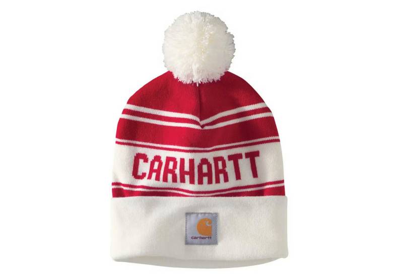 Carhartt Strickmütze Carhartt Herren Strickmütze mit Bommel und Logo Beanie-Mütze von Carhartt