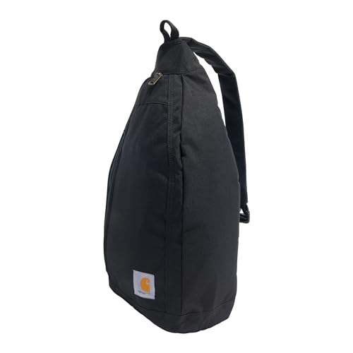 Carhartt Uni-Erwachsene Strapazierfähige Schultertasche, Seitlicher Schnalle, Tablet-hülle und Verstellbarem Riemen Sling, Crossbody-Rucksack (schwarz), One Size von Carhartt