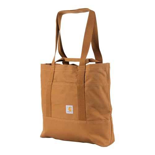 Carhartt Uni 18 L, Festes Baumwollmaterial mit Hand-und Schulterriemen Vertikale 18-Liter-Tragetasche mit Ente, Braun Brown von Carhartt