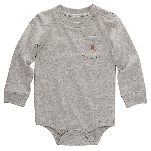 Carhartt Unisex Baby Langarm Tasche Body, Grau meliert, 3 Monate Carhartt Unisex Baby Langarm Tasche Body, Grau meliert, 3 Monate von Carhartt