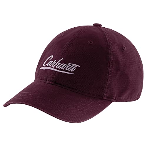 Carhartt Unisex Canvas Script Graphic Cap, BlackBerry, One Size von Carhartt