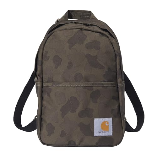 Carhartt Uni-Erwachsene Klassischer Mini, Strapazierfähiger, Wasserabweisender Rucksack mit Verstellbaren Schultergurten Tagesrucksack für Damen und Herren, Duck Camouflage, One Size von Carhartt