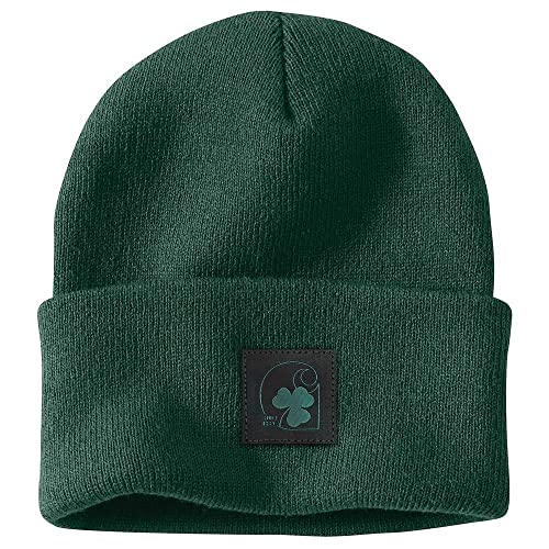 Carhartt Unisex Knit Shamrock Patch Beanie, North Woods Heather, Einheitsgröße von Carhartt