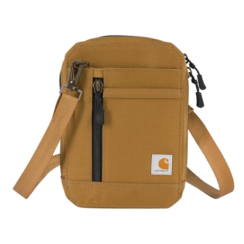 Carhartt Unisex Nylon Duck Geldbörse, wasserabweisend, mit verstellbarem Riemen Crossbody-Portemonnaie, Braun Brown von Carhartt