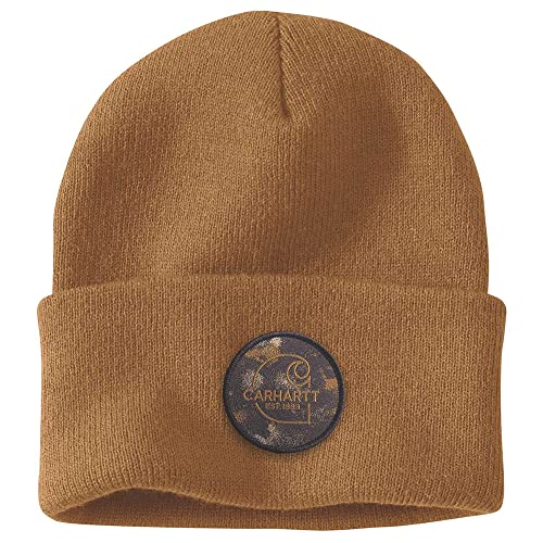 Carhartt Unisex Watercolor Camo Patch Beanie, Farbe: Carhartt Brown von Carhartt