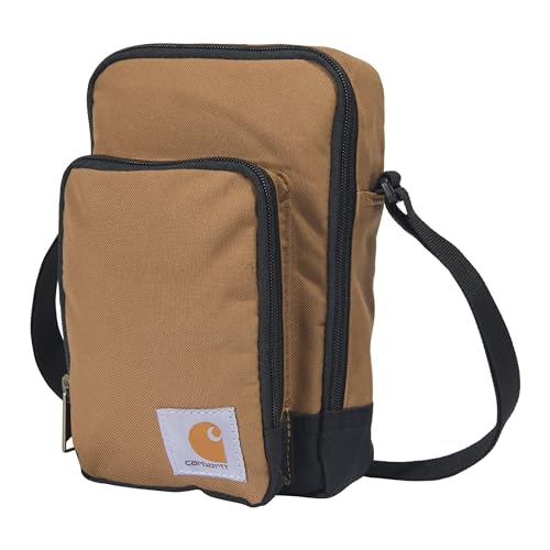Carhartt Unisex Zip, Durable, Adjustable Bag with Zipper Closure Umhängetasche, Essential Crossbody-Tasche Brown von Carhartt