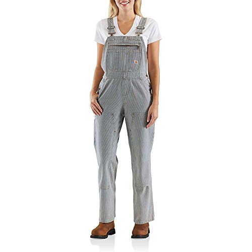 Carhartt Women's Brewster Double Front Railroad Striped Bib Overalls, S Standard von Carhartt