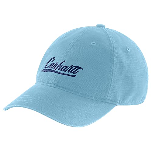 Carhartt Women's Canvas Script Graphic Cap, Powder Blue, OFA von Carhartt