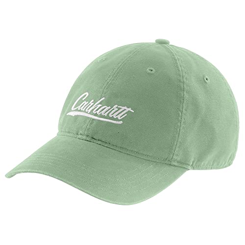 Carhartt Women's Canvas Script Graphic Cap, Soft Green, OFA von Carhartt