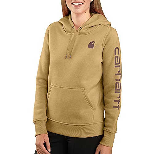 Carhartt Women's Clarksburg Graphic Sleeve Pullover Sweatshirt (Regular and Plus Sizes), Yellowstone Heather, Large von Carhartt