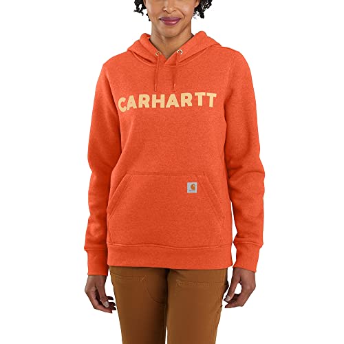 Carhartt Women's Relaxed Fit Midweight Logo Graphic Sweatshirt, Jasper Heather, Large von Carhartt