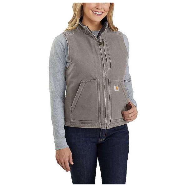 Carhartt - Women's Sherpa Lined Mock Neck Vest - Fleeceweste Gr S grau von Carhartt
