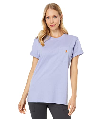 Carhartt Damen K87 Loose Fit, kurzärmliges Pocket T-Shirt, Weiches Lavendel meliert, XL von Carhartt