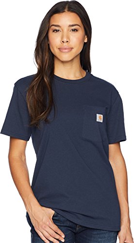 Carhartt Damen K87 Loose Fit, kurzärmliges Pocket T-Shirt, Marineblau, M von Carhartt