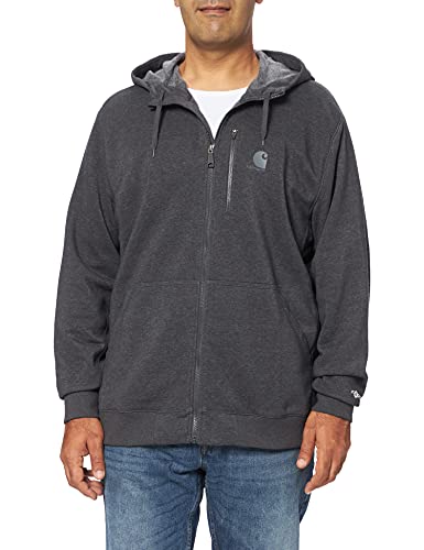 Carhartt Workwear Mens Carhartt Force Delmont Full Zip Hooded Sweatshirt, Black Heather, Medium von Carhartt