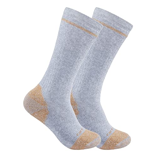 Carhartt mens Midweight Cotton Blend Steel Toe Sock 2 Pack, Grey, Large von Carhartt